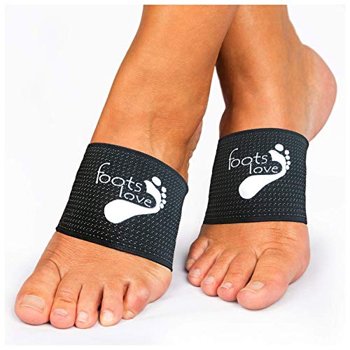 FOOTS LOVE 2 Plantar Fasciitis Braces/Sleeves. Foot Care, Heel Spurs, Feet Pain Relief, Flat & Fallen Arches, High Arch, Flat Feet. (1 Pair Black - One Size Fits All),2 Count (Pack of 1)