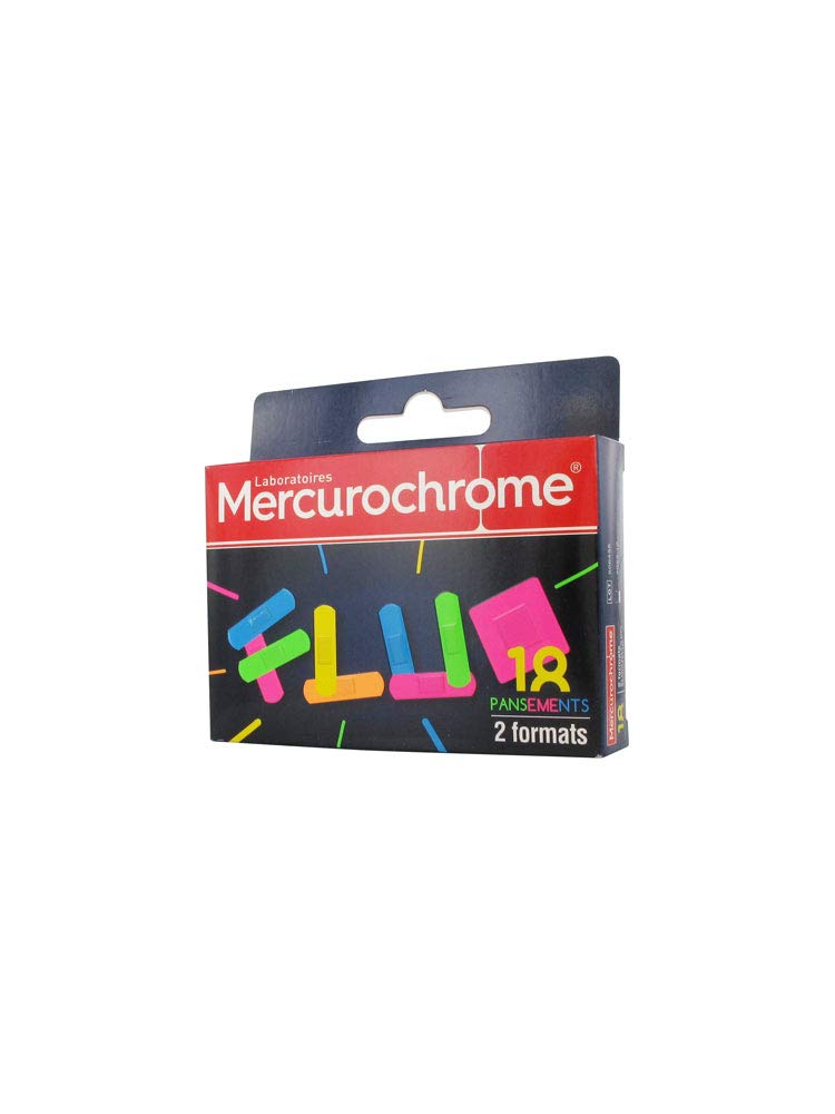 Mercurochrome Fluo Plasters 2 Sizes 18 Plasters