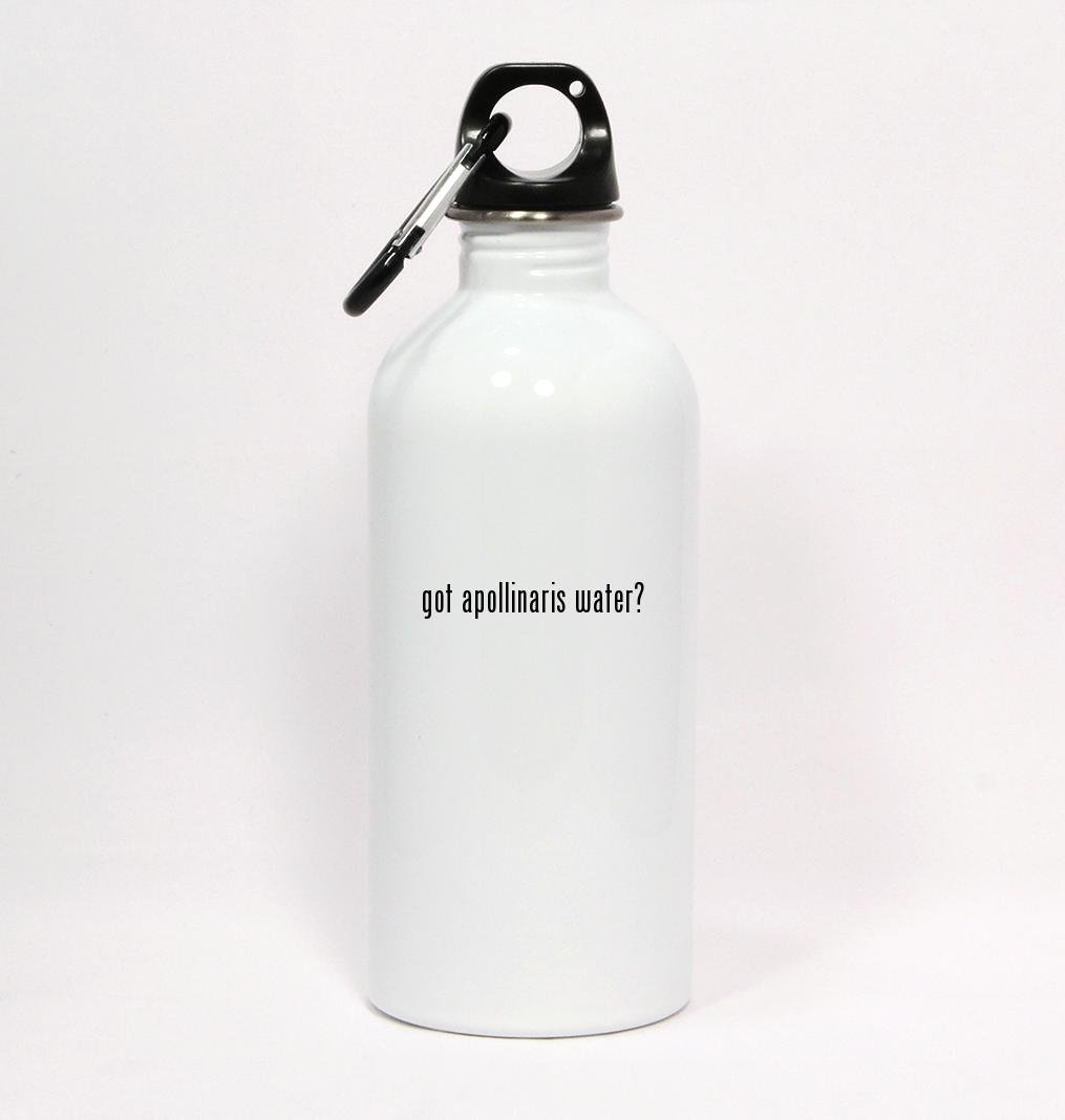 got Apollinaris Water? - White Water Bottle with Carabiner 20oz