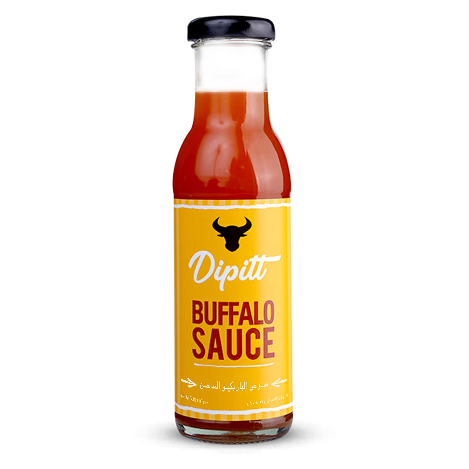 Dipitt Buffalo Sauce 300 gm | Condiment for Dipping, Marinade & Cooking | Verified Non-GMO | Halal & Gluten Free | No Artificial Flavours and Colours | Finest Glass Bottle