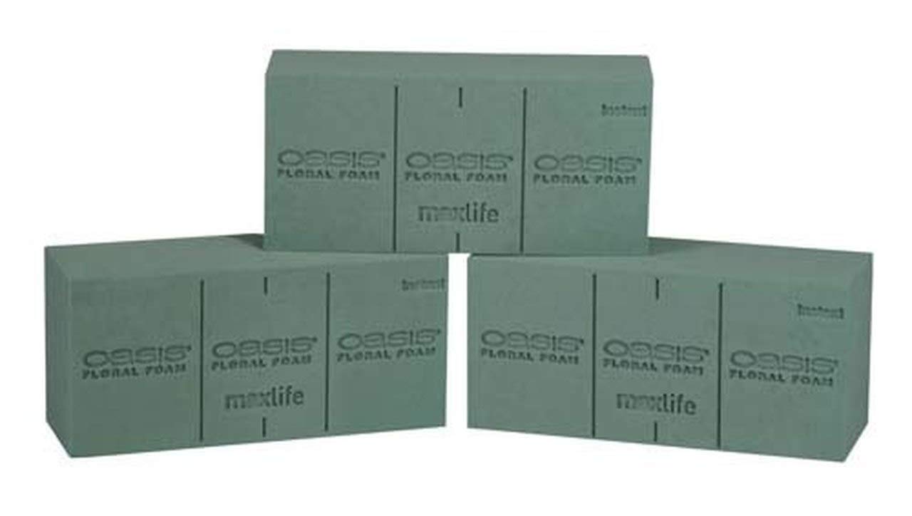 Oasis Floral Foam (Wet) Bricks Standard Maxlife Pack of 3