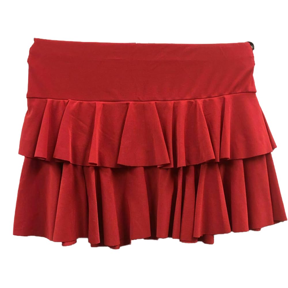 PURE FASHION UK Women's Skirts with Frill Shorts, High Ruffled Mini Skirt, Layered Short Party Dress Style RARA Skirt