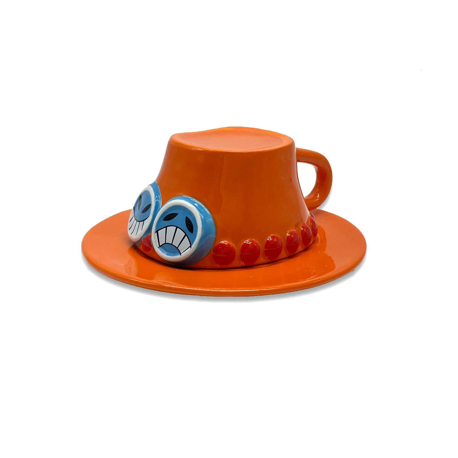 DULINK Anime One Piece Ace Coffee Mugs Portgas·D· Ace Hat Ceramic Tea Milk Cup Office Cup Collection Gifts for Christmas Birthday, Ace