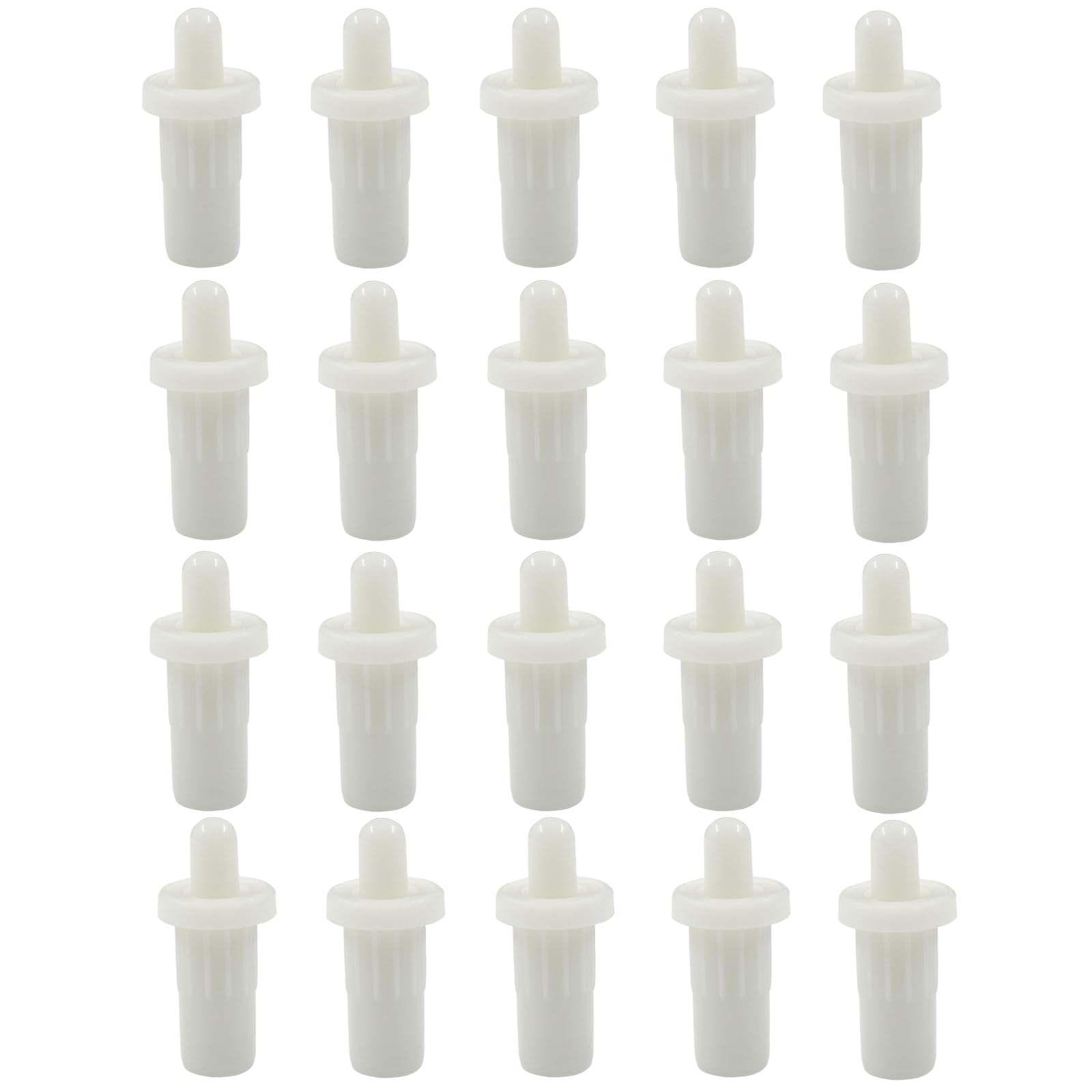 Bonsicoky 20 PCS Cabinet Door Maintenance Pin Dampers, Cabinet Door Plunger Pins Buffer Replacement Spring Pins for Window Shutters, White