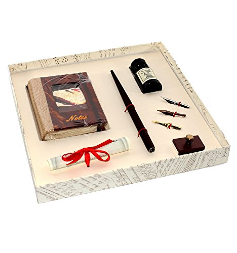 Writing Set with Wooden Pen and Book of Notes