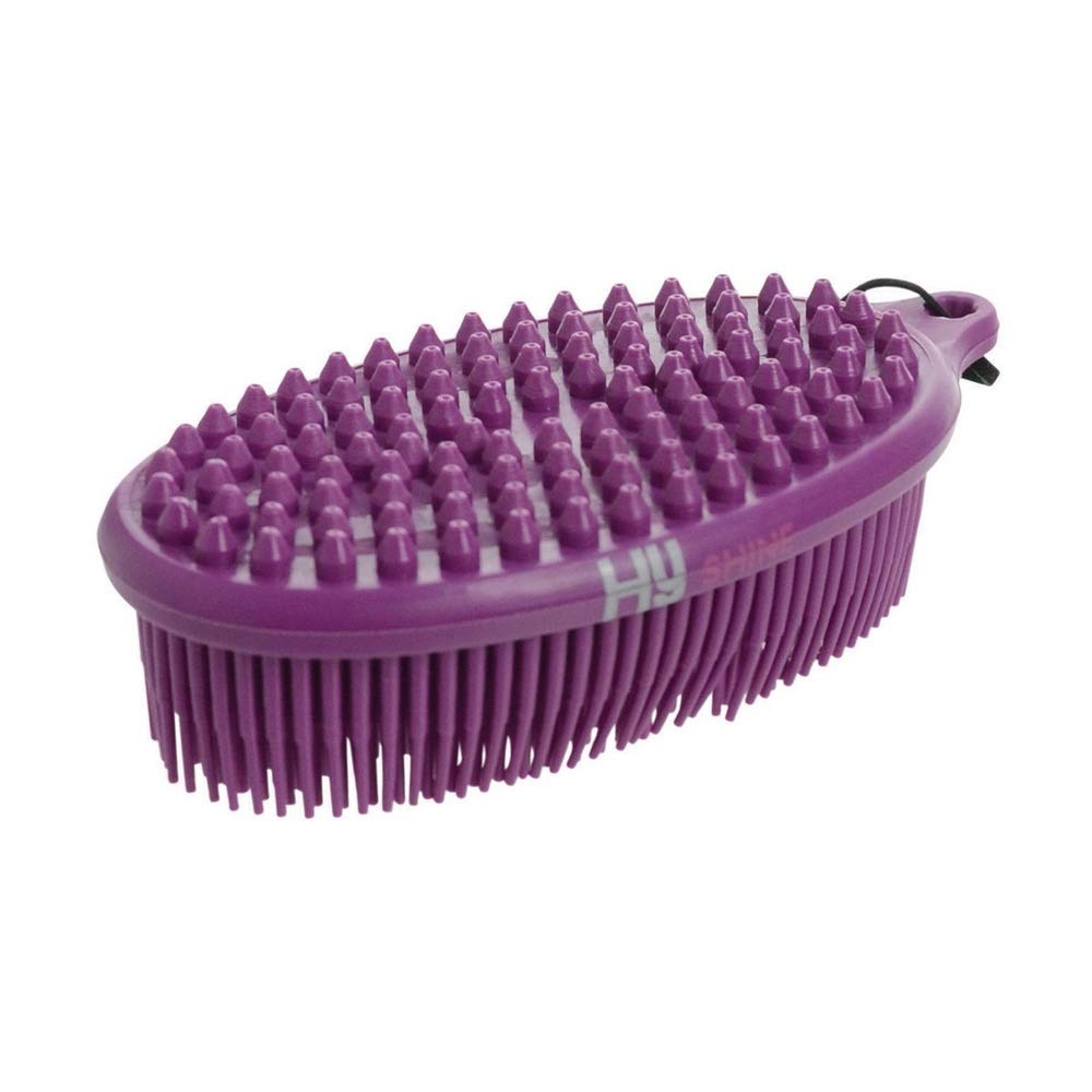 HySHINE Pebble Gentle Massage Therapy Brush/Dirt Remover - Grooming/Care-Purple, Purple, One Size