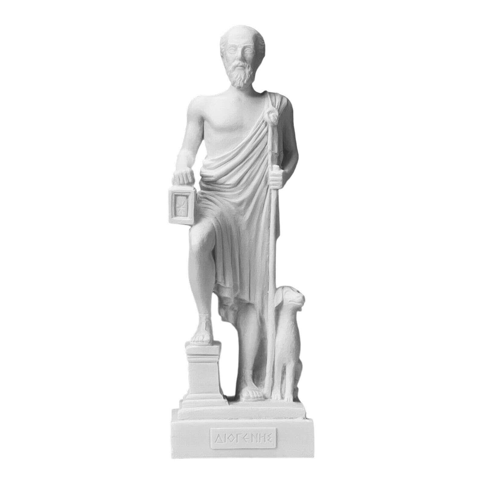 Diogenes The Cynic Ancient Greek Philosopher Statue Sculpture Figure White