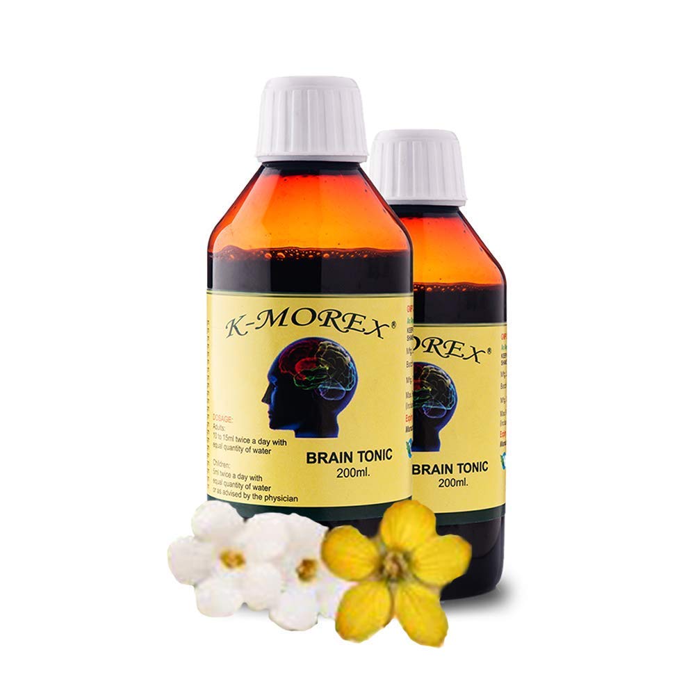 KAMALAHAR K-MOREX Brain Tonic (200 ML X 3 Bottles, For 3 Weeks Quater Course)