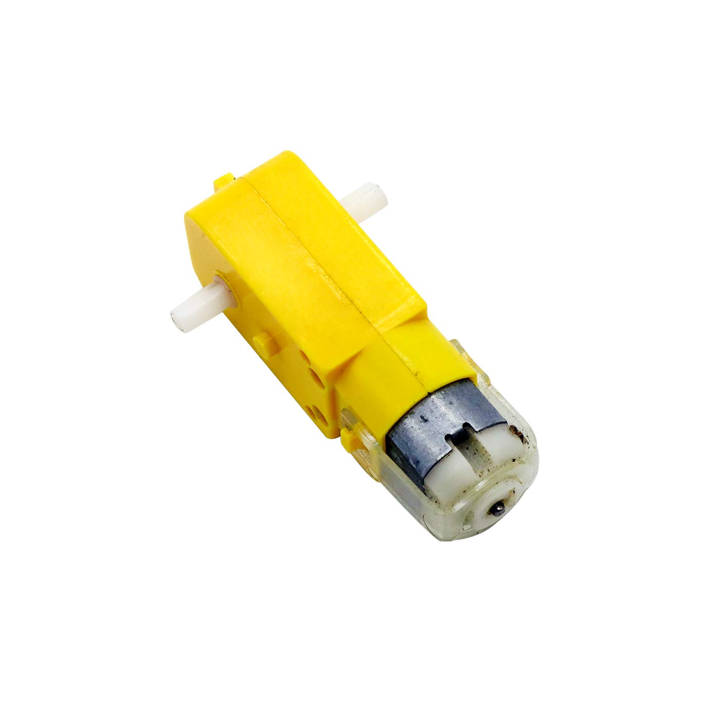 Electronic Spices Dual Shaft 3v Dc Gear Motor 9v Dc Motor Plastic for Toy Cars - Multicolor (Pack of 2)