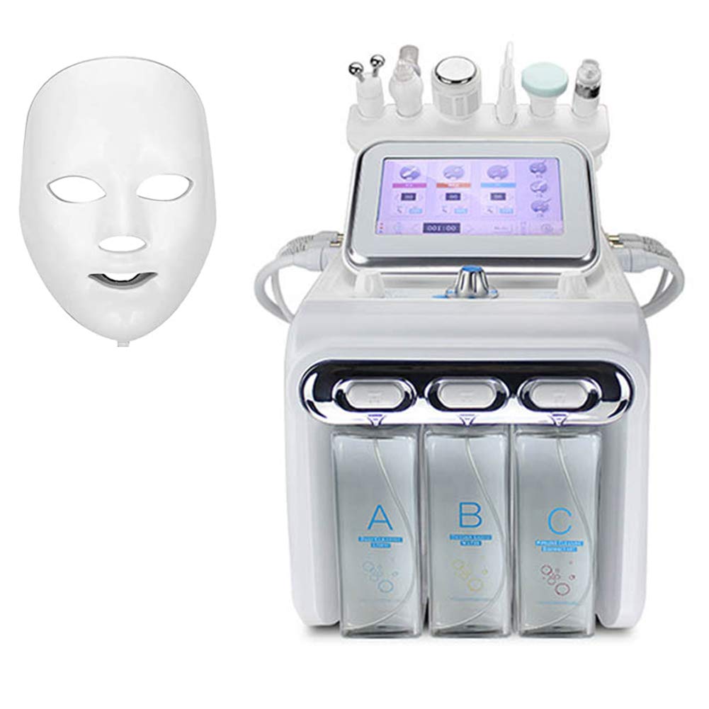 TEmkin 7 in 1 Water Hydrogen Oxygen Beauty Machine Hydro Dermabrasion Vacuum Sucking Blackhead Small Bubble Facial Skin Rejuvenation Instrument