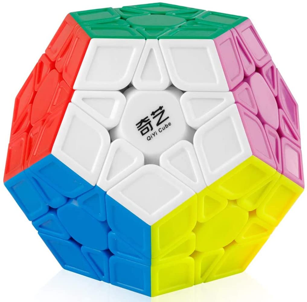 Mumoo Bear Megaminx Cube Sculpted Stickerless 3x3 Pentagonal Dodecahedron Speed Cube Puzzle Toy (Qiheng S Version)