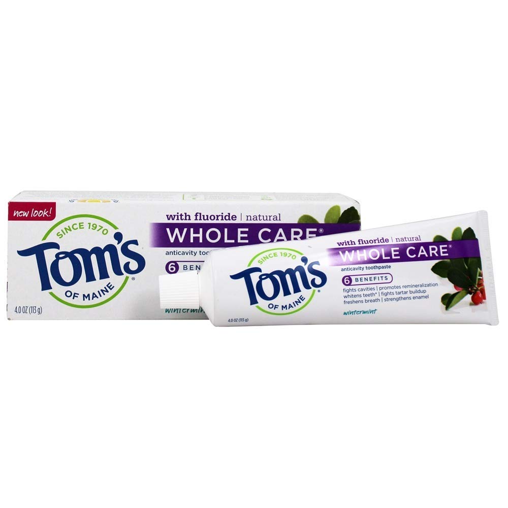 Tom's of MaineWhole Care Natural Toothpaste with Fluoride, Wintermint, 4 oz. (Packaging May Vary)