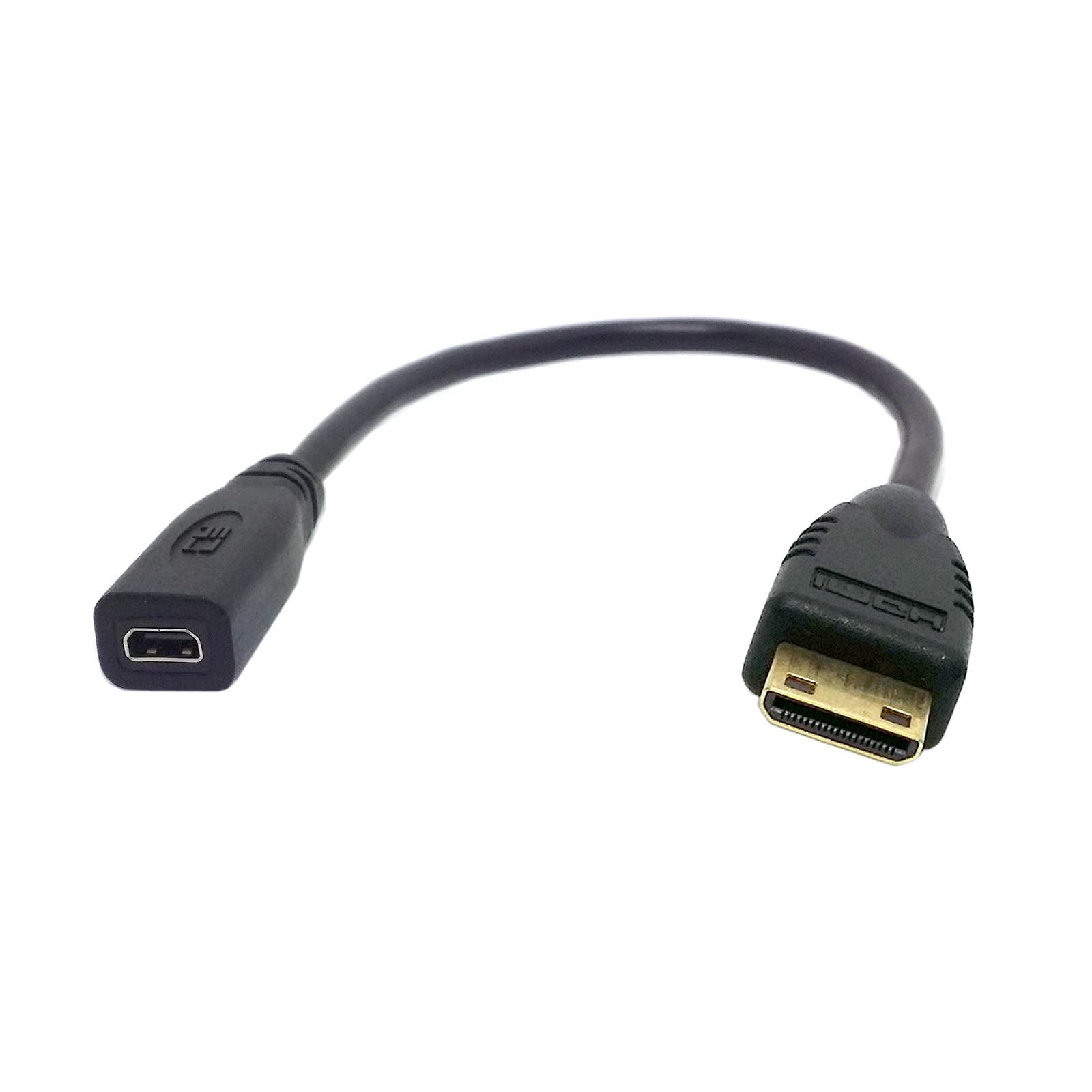 ChenYang Type D Micro HDMI v1.4 Socket Female to Type C Mini HDMI Male Convertor Adapter Cable 10cm