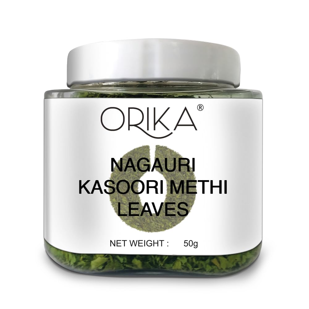 Orika Kasoori Dry Whole Methi - 50g Fenugreek Leaves for Authentic Indian Cuisine | Enhance Flavor & Aroma | Ideal for Cooking & Seasoning | 100% Natural