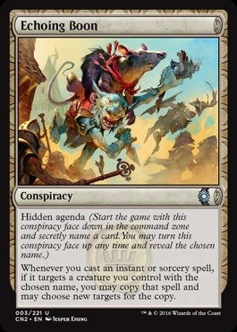 Magic The Gathering - Echoing Boon (003/221) - Conspiracy 2: Take the Crown