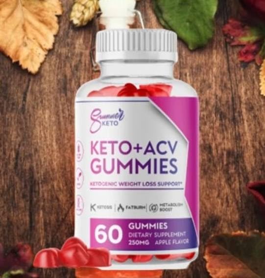 Summer Keto + ACV 60 Gummies - Weight Loss Support - All Natural - Vegan - 1 Bottle