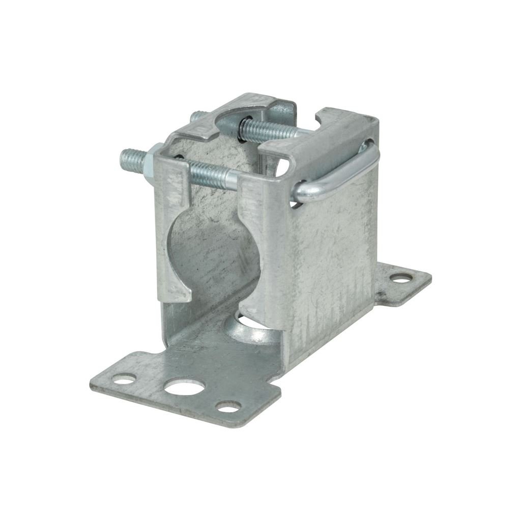 Mercury Pressed Facia Mast Bracket with Clamp, grey