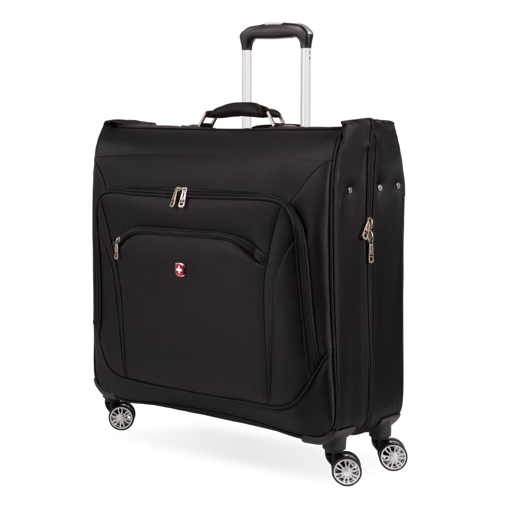 SwissGear 7895 Premium Rolling Garment Bag, Black, 24" Spinner Edition