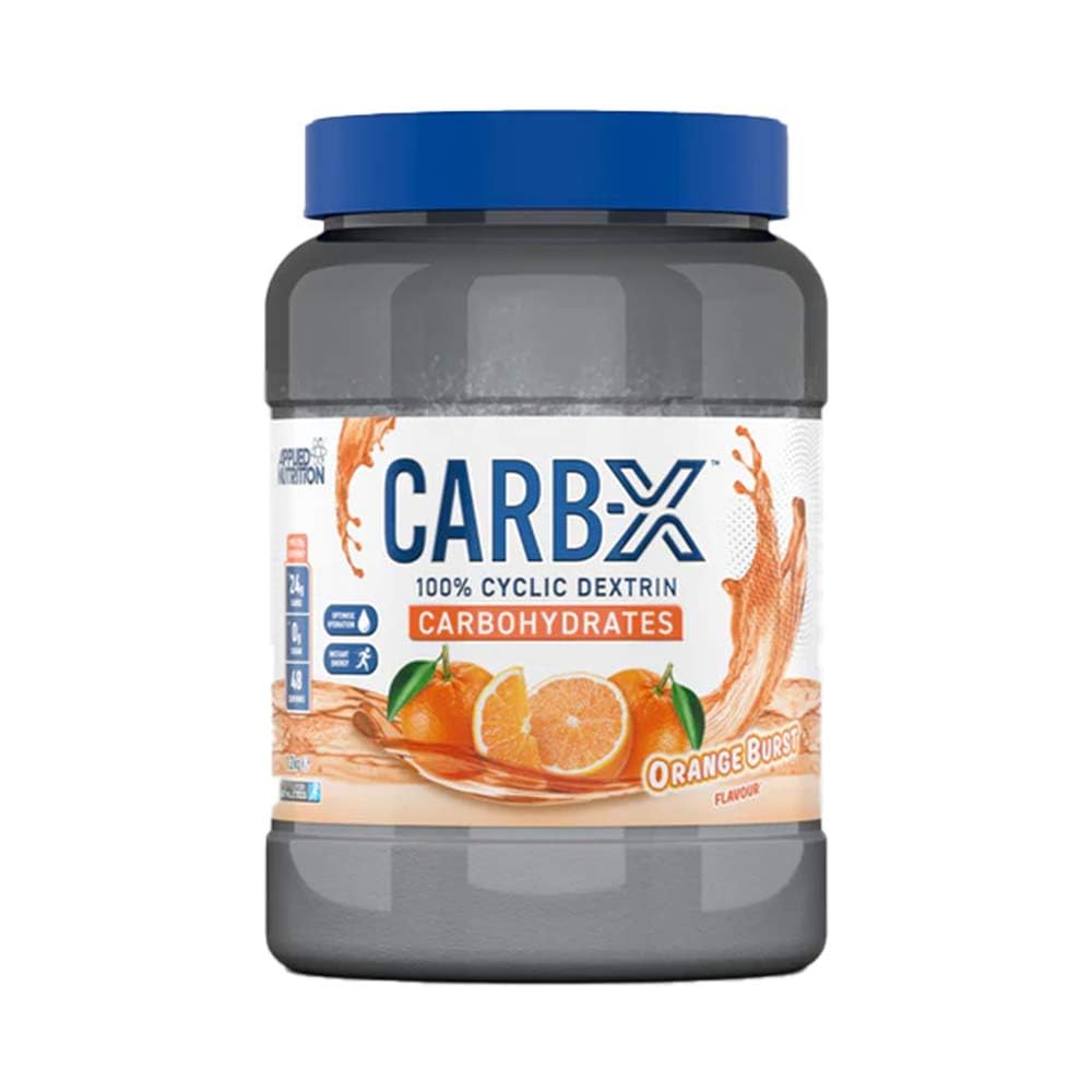 Applied Nutrition Carb X Highly Branched Cyclic Dextrin Carbohydrates, Intra & Post Workout Carbs Powder, Fuel Training & Recovery, Vegan, Gluten Free, Sugar Free (Orange Burst - 300g)