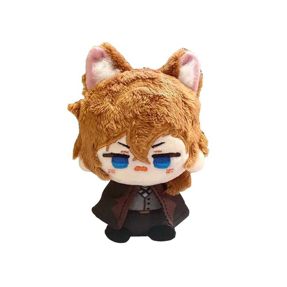 KILA MILA Anime Plush Doll Dazai Osamu Nakahara Chuuya Edogawa Rampo Mini Pendant Keychain Cute Toy Kids Gift（ Nakahara Chuuya ）