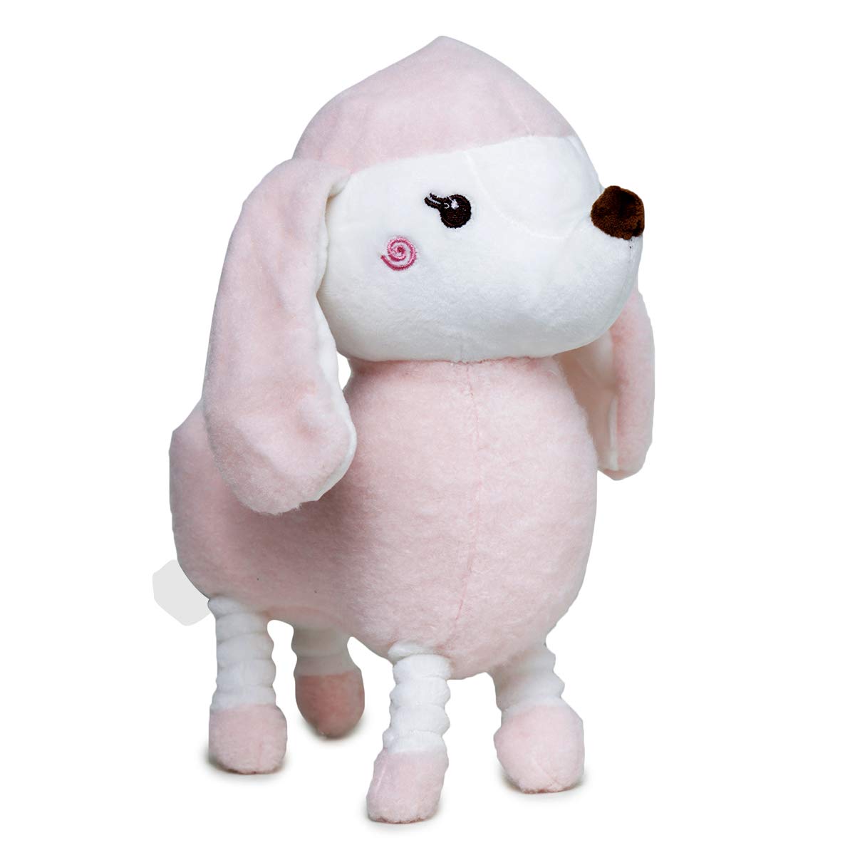 Webby Soft Steated Animal Plush Poodle Toy, Pink 25cm