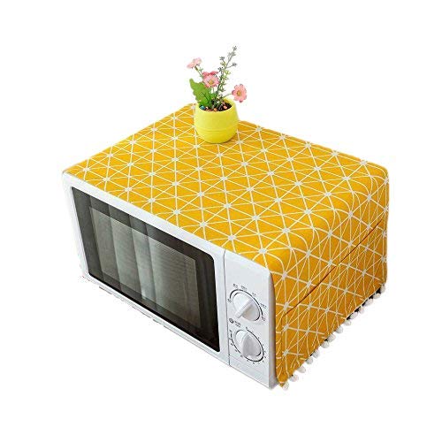 Zollyss Microwave Oven Cover with Pocket (Yellow, 85 x 35 cm)