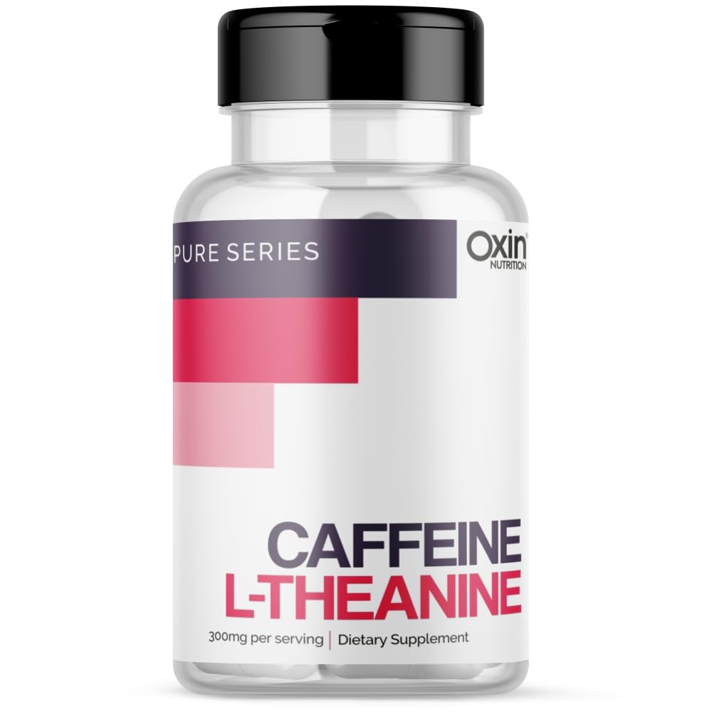 Oxin Nutrition Caffeine L Theanine 2:1 Focus & Energy Pure Series Imported (60 Capsules)