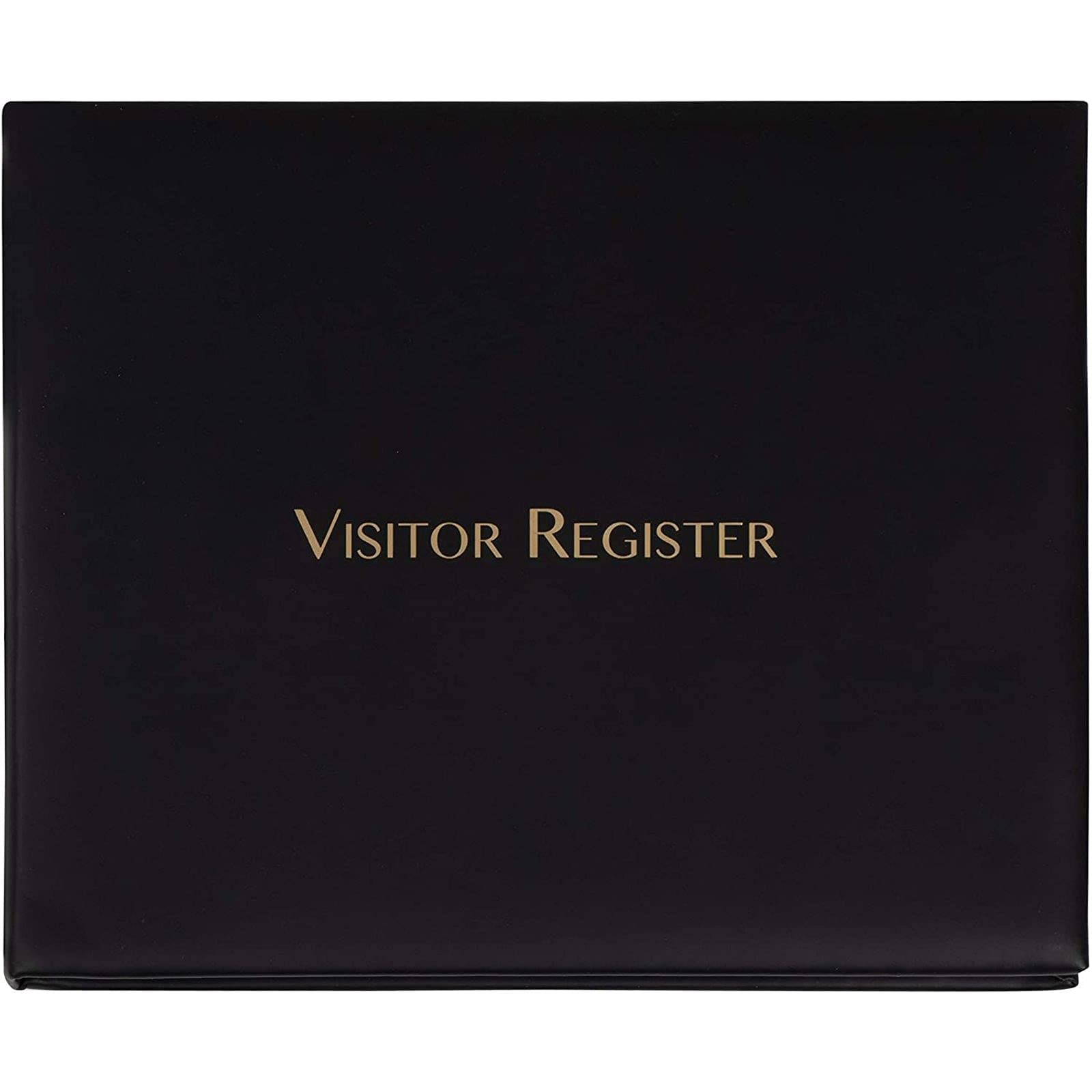 Juvale Visitor Register Sign in Log Book, Black, 9 x 7.3 x 0.75 Inches, 80 Sheets