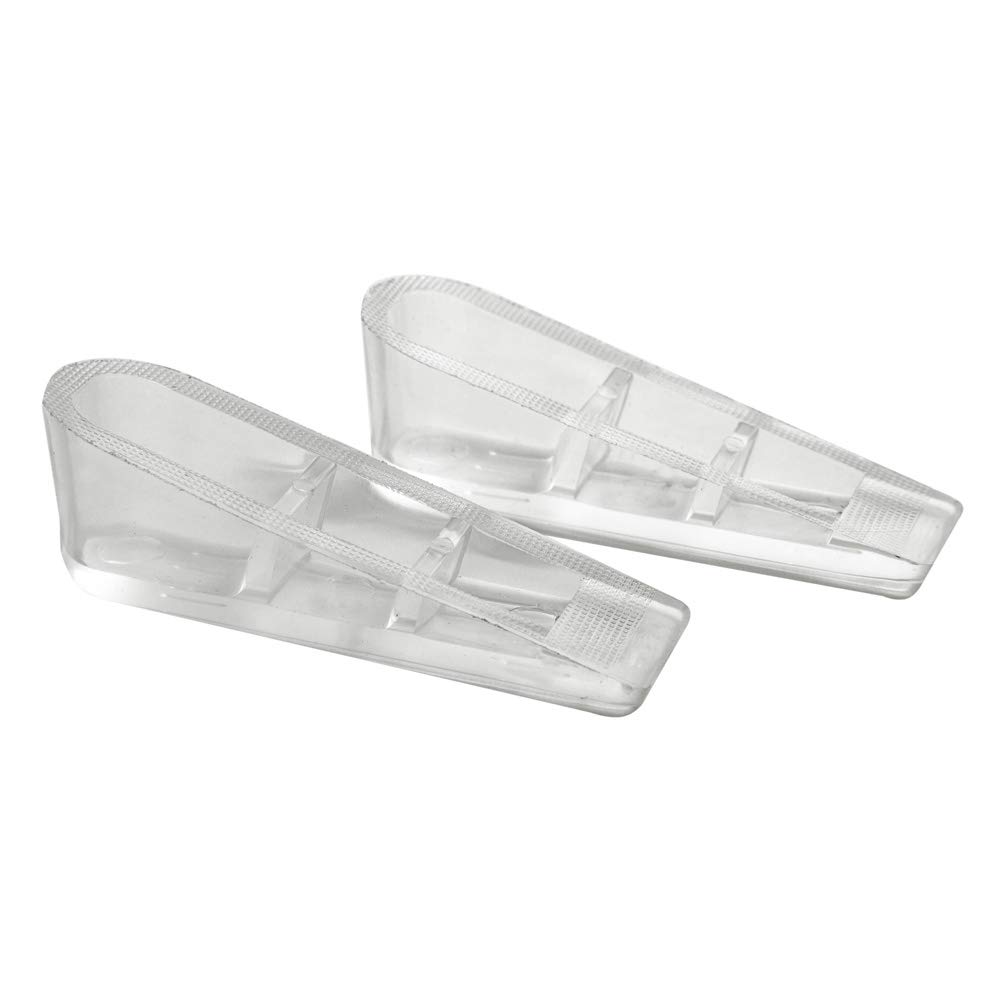 Anti-Skid, Clear PVA Door Wedge Stoppers - Antifragile, Durable Plastic - Set of 2