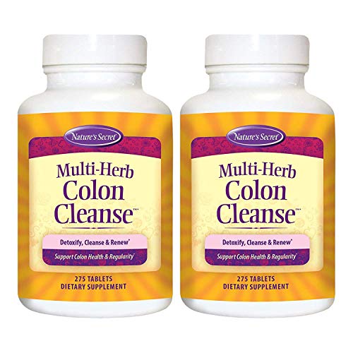 Multi-Herb Colon Cleanse by Nature's Secret | Supports Digestive Health and Regularity, 275 Tablets (Pack of 2)