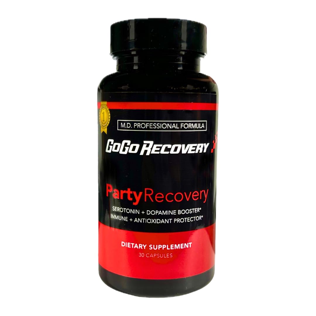 Party Recovery, 5-HTP 250mg, Serotonin Booster, Dopamine Booster, Vitamins, Herbal, Faster Recovery, Festival, Rave