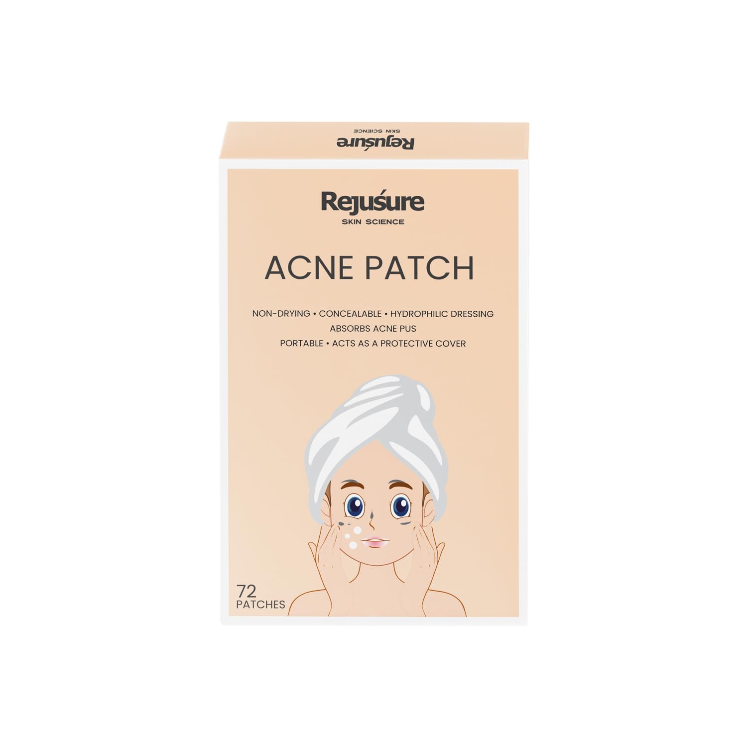 Rejusure Acne Patch | Facial Acne Patches For Pimples | Safe Acne Patch for All | Absorbs Excess oil | Pimple Patches For Face Women & Men | Best Pimple Patch for all skin types ( 72 pimple patch )