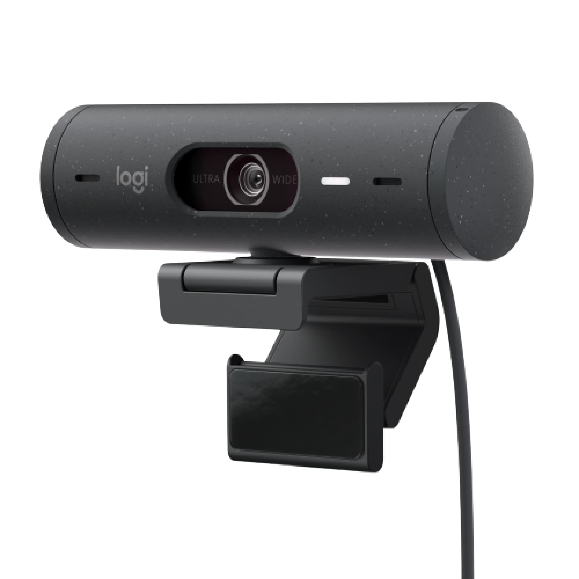 LogitechBrio 500 Full HD Webcam with Auto Light Correction,Show Mode, Dual Noise Reduction Mics, Privacy Cover, Works Microsoft Teams, Google Meet, Zoom, USB-C Cable - Graphite