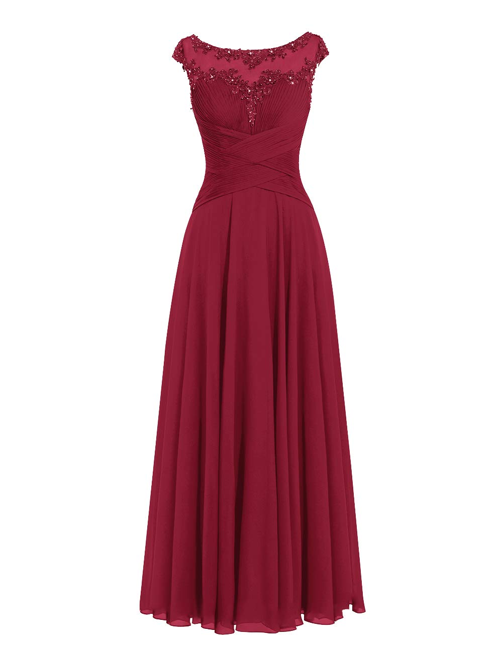 ModeCMother Of The Bride Dress Formal Wedding Party Gown Prom Dresses 6 Burgundy