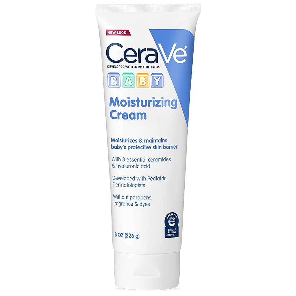 CeraVeBaby Cream | Gentle Moisturizing Cream with Ceramides | Fragrance, Paraben, Dye & Phthalates Free | Rich & Non-Greasy Feel | Gentle Baby Skin Care | 8 Ounce