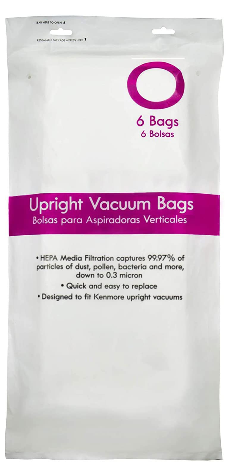 5-Star Compatible with Kenmore Type O Elite, Intuition, Progressive Upright Vacuum Cleaners. Replaces Part #'s 50105 5068 50688 50690 Style U. 6 Pack