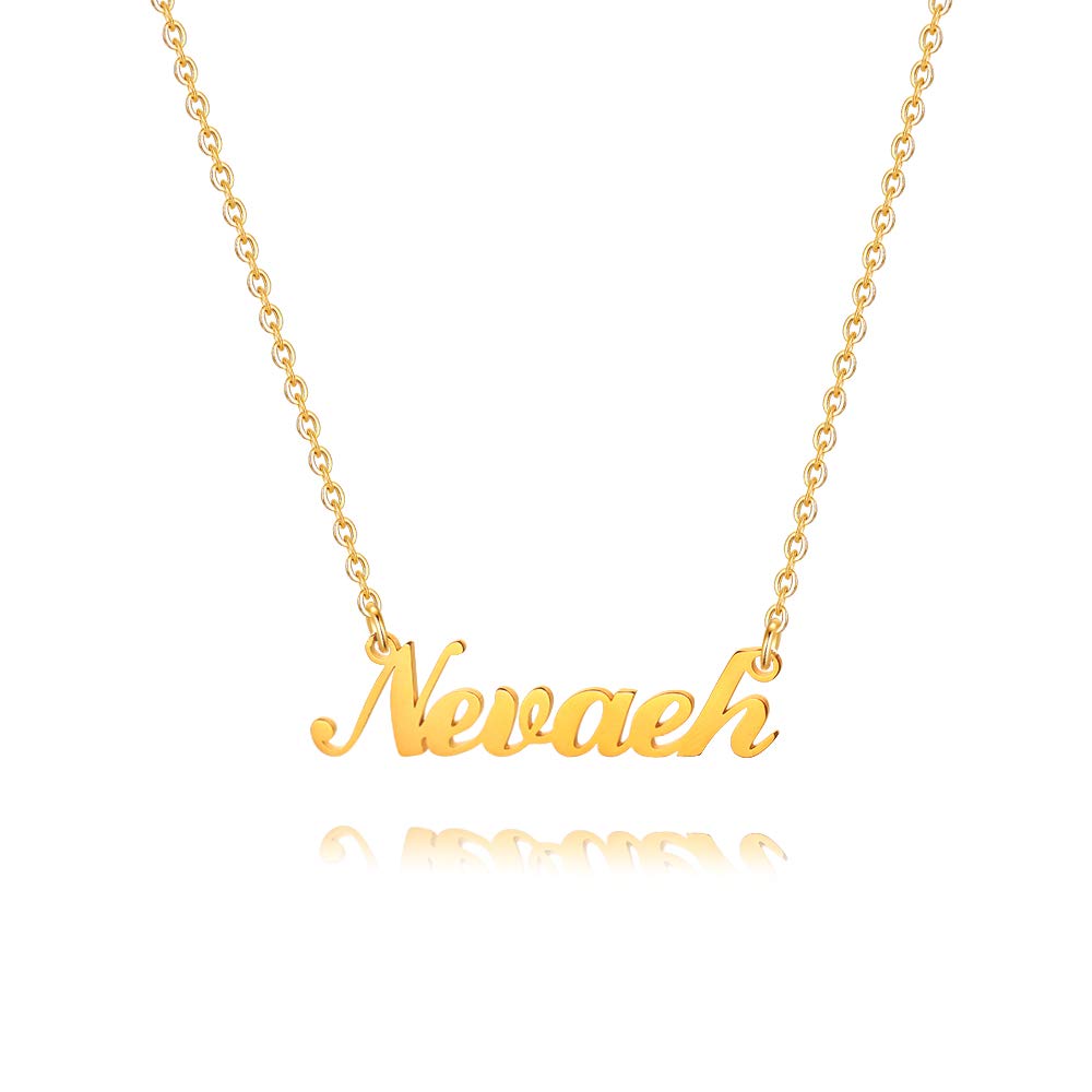 Custom Name Necklace Personalized – Stainless Steel Customized Name Pendant Necklace,Dainty Letter Name Necklace Chain Custom Personalized Jewelry Gifts for Women Girls