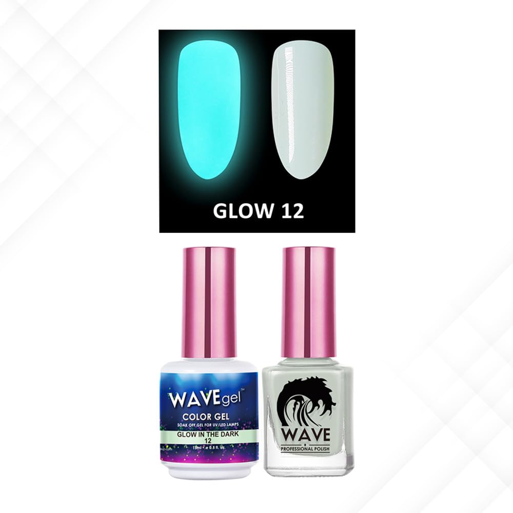 Wavegel WAVEGEL Soak-Off Gel & Nail Lacquer Matching Duo Set - Glow in the Dark - # 12