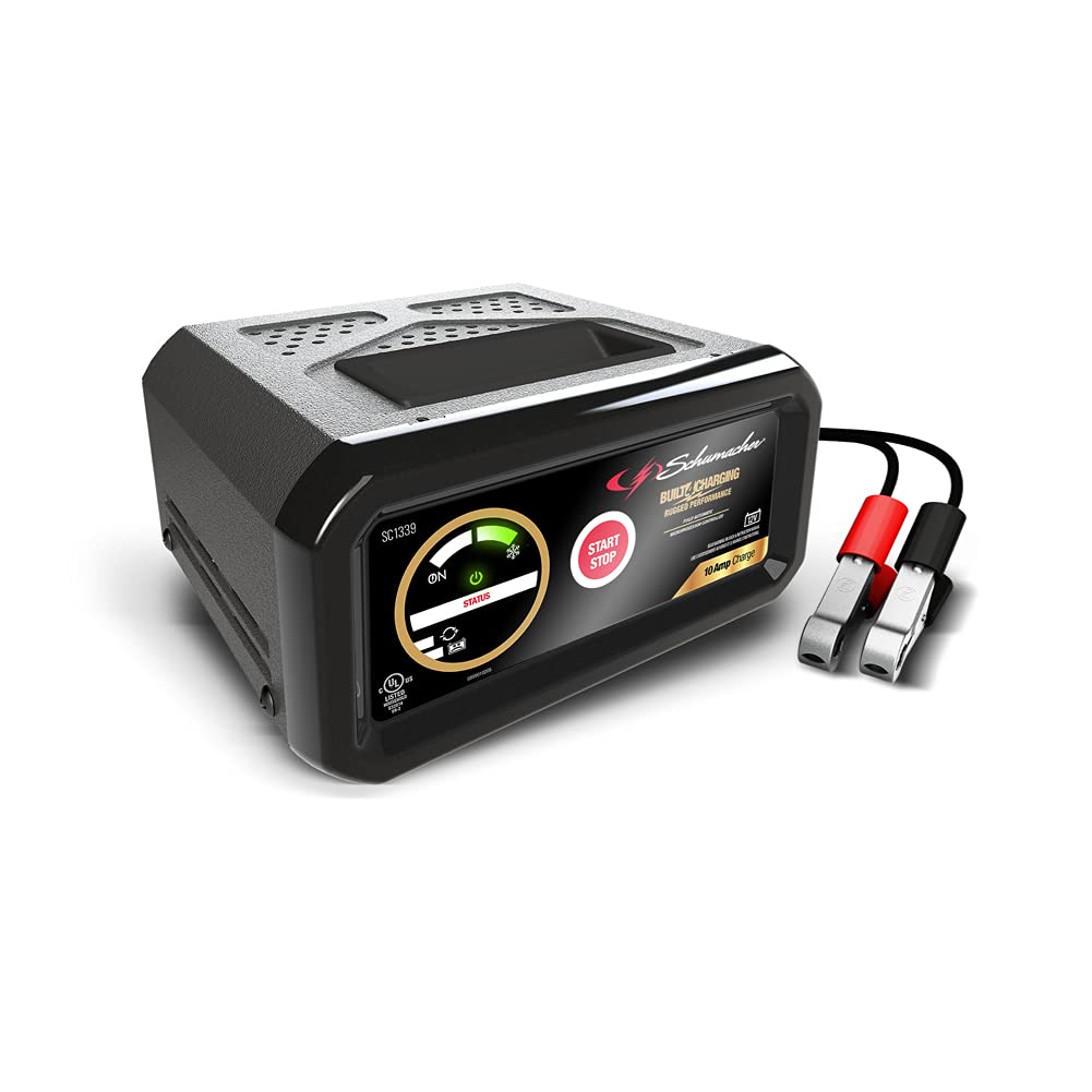 Schumacher SC1339 Fully Automatic Battery Charger and Maintainer - 10 Amp 12V - For General Charging Applications