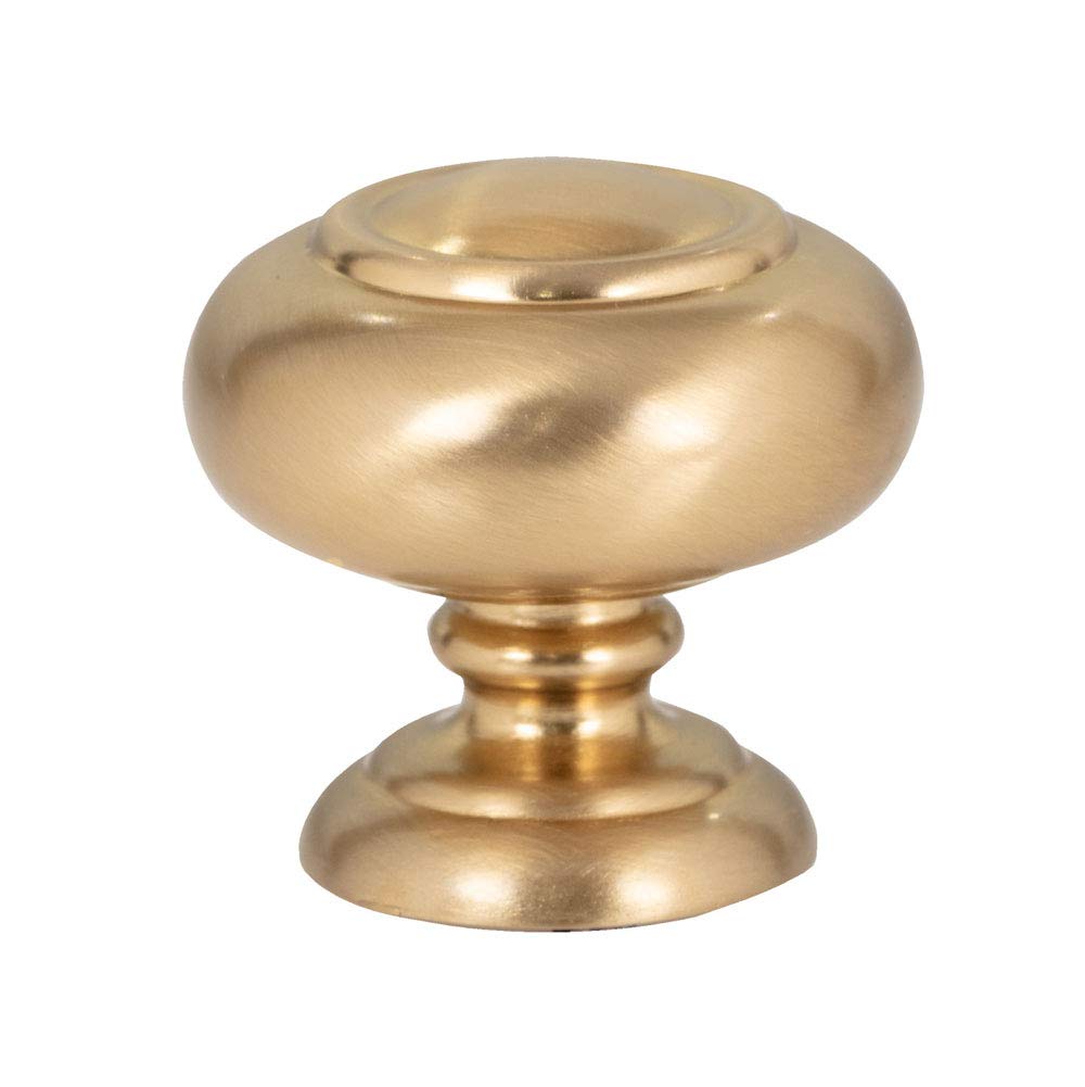 Atlas Homewares A610-WB 1-1/4 in. (32mm) Victoria Collection Knob, Warm Brass