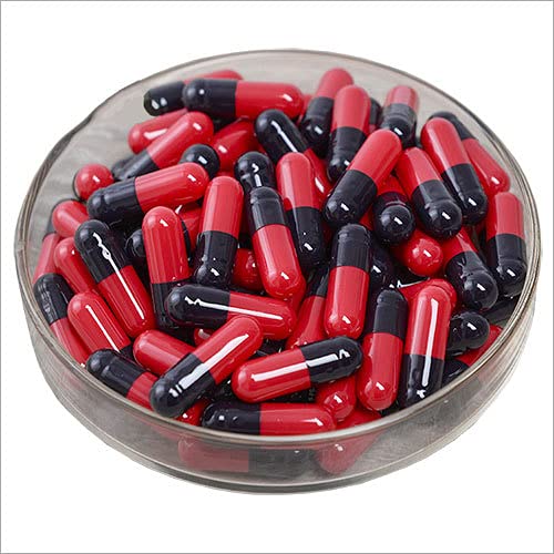 BIOMED Empty Vegetarian Capsules 0 Color : Red/Black 500 Capsules