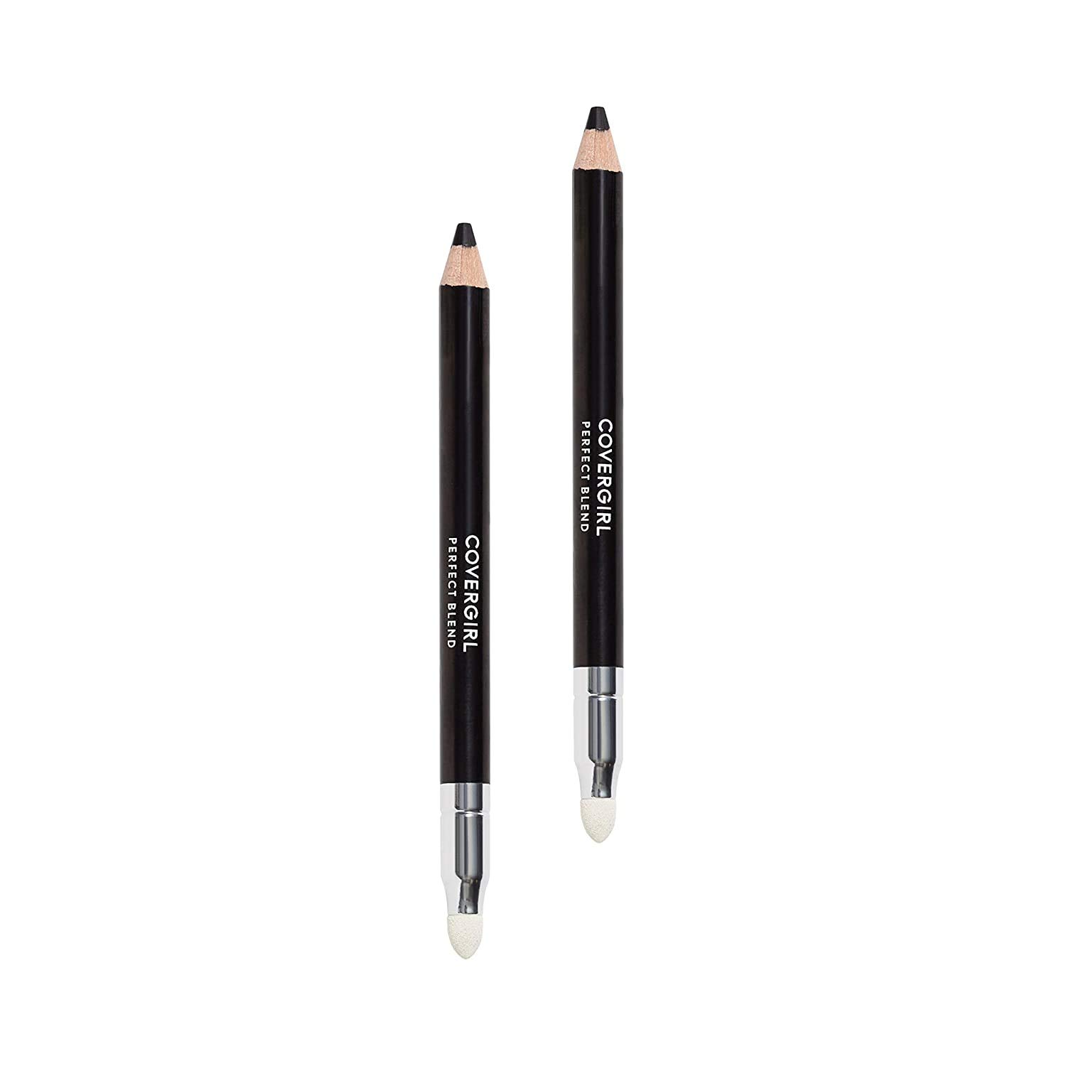 COVERGIRL Perfect Blend Eyeliner Pencil, Basic Black Color, Eyeliner Pencil With Blending Tip for Precise Or Smudged Look, 2 Count