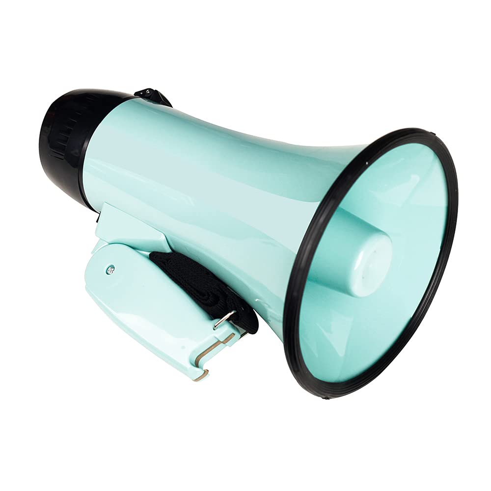 MyMealivos20 Watt Megaphone Speaker with Built-in Siren Portable Bullhorn 800 Yard Range & 240s Record Bull Horn with Volume Control