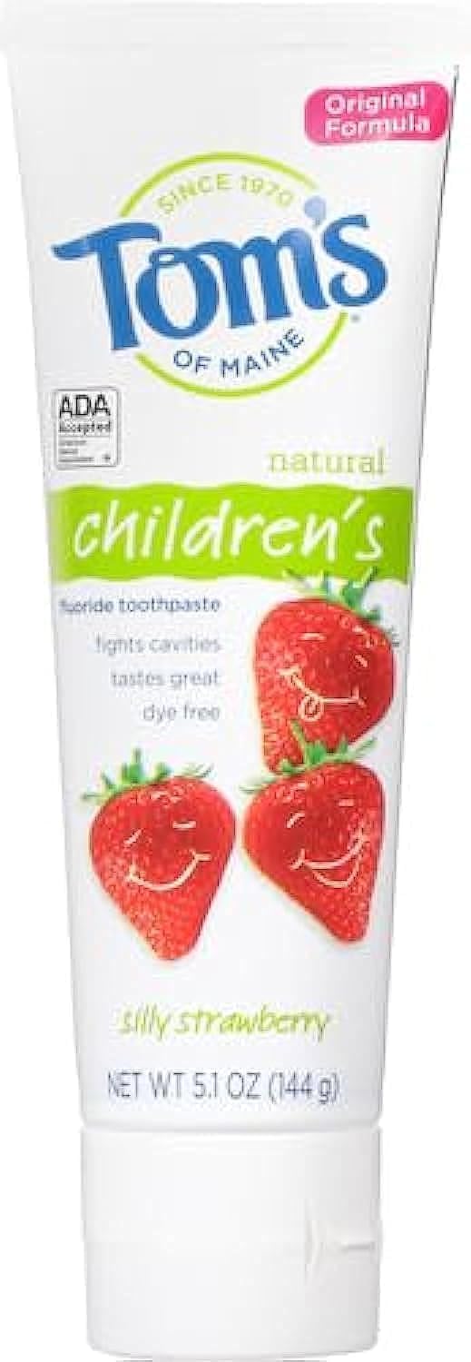 Tom's of MaineNatural Kid's Fluoride Toothpaste, Silly Strawberry, 5.1 oz. (back in original formula)