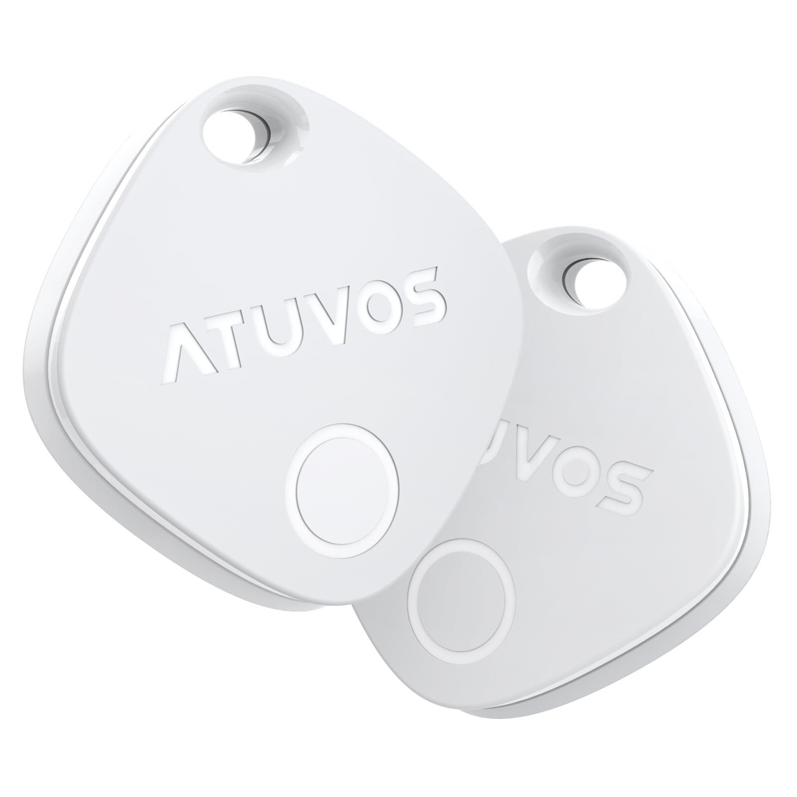 ATUVOS Key Finder Key Finder Pack of 2, iOS Smart Tracker Tag Compatible with Apple Where is? App (iOS Only, Android Not Supported), Bluetooth KeyFinder for Luggage/Suitcases/Bags, Replaceable Battery