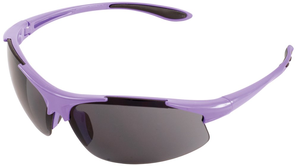 ERB 18625 Ella Safety Glasses, Purple Frames/Smoke Lens