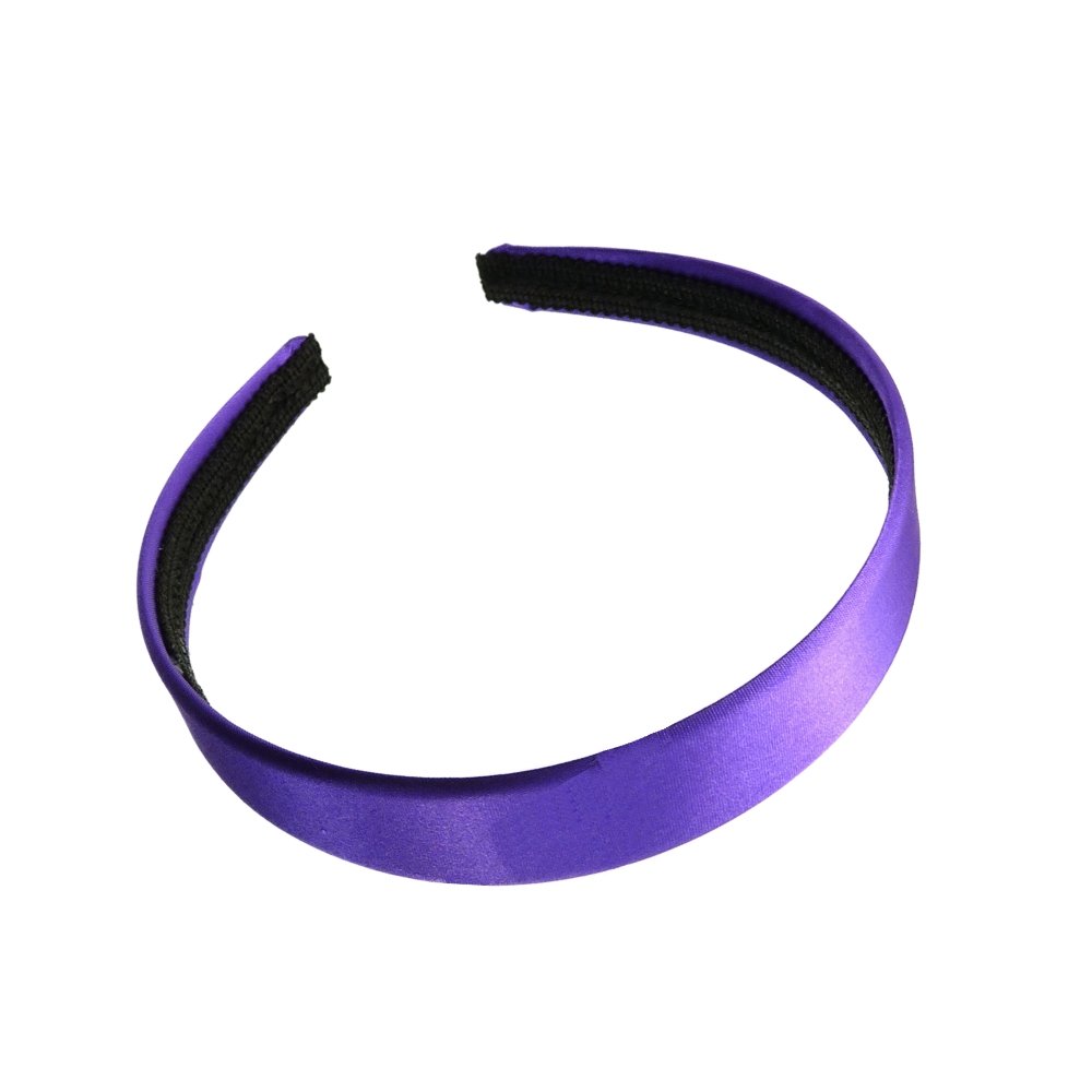 2cm (0.8") Wide Purple Satin Covered Alice Hair Band Headband