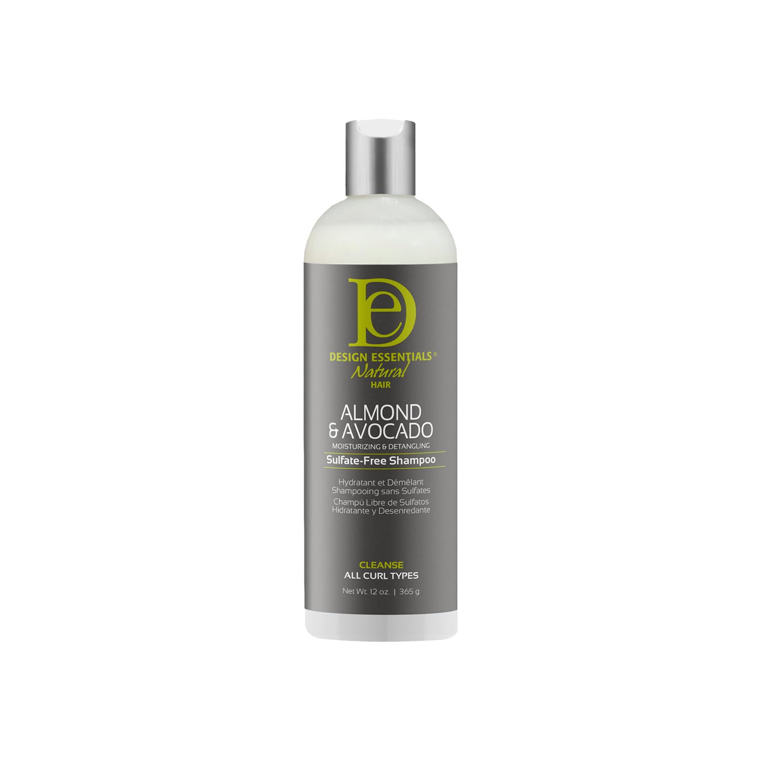 Design EssentialsNatural Almond & Avocado Moisturizing & Detangling Sulfate-Free Shampoo, 12 Ounce