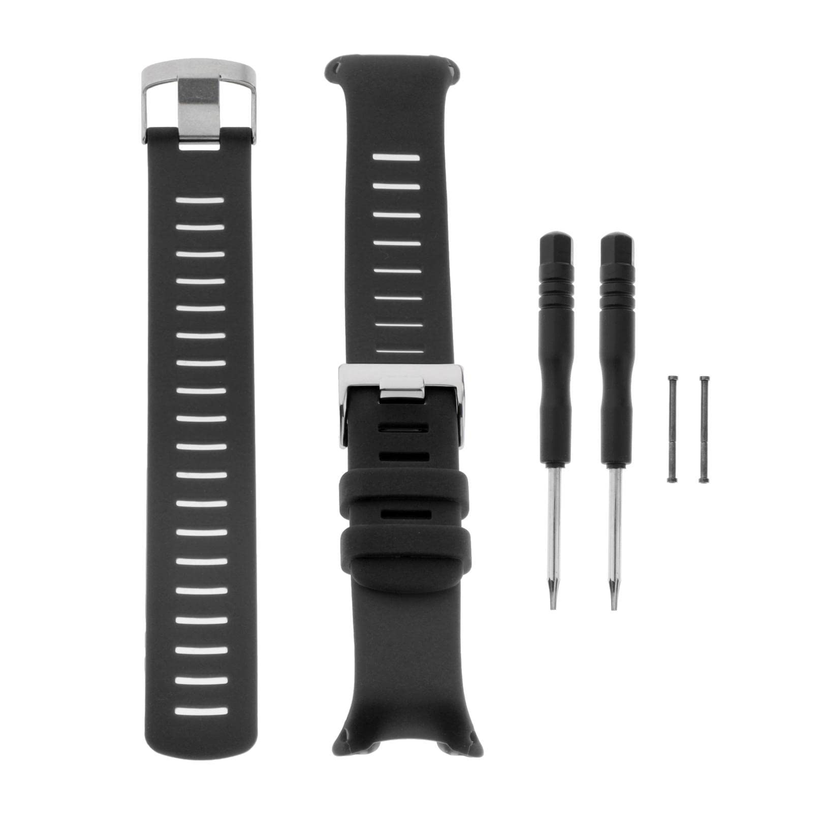 TINY STORE Sports Watch Silicone Band Strap for Suunto D4 / D4i / D4i Novo Watch Black