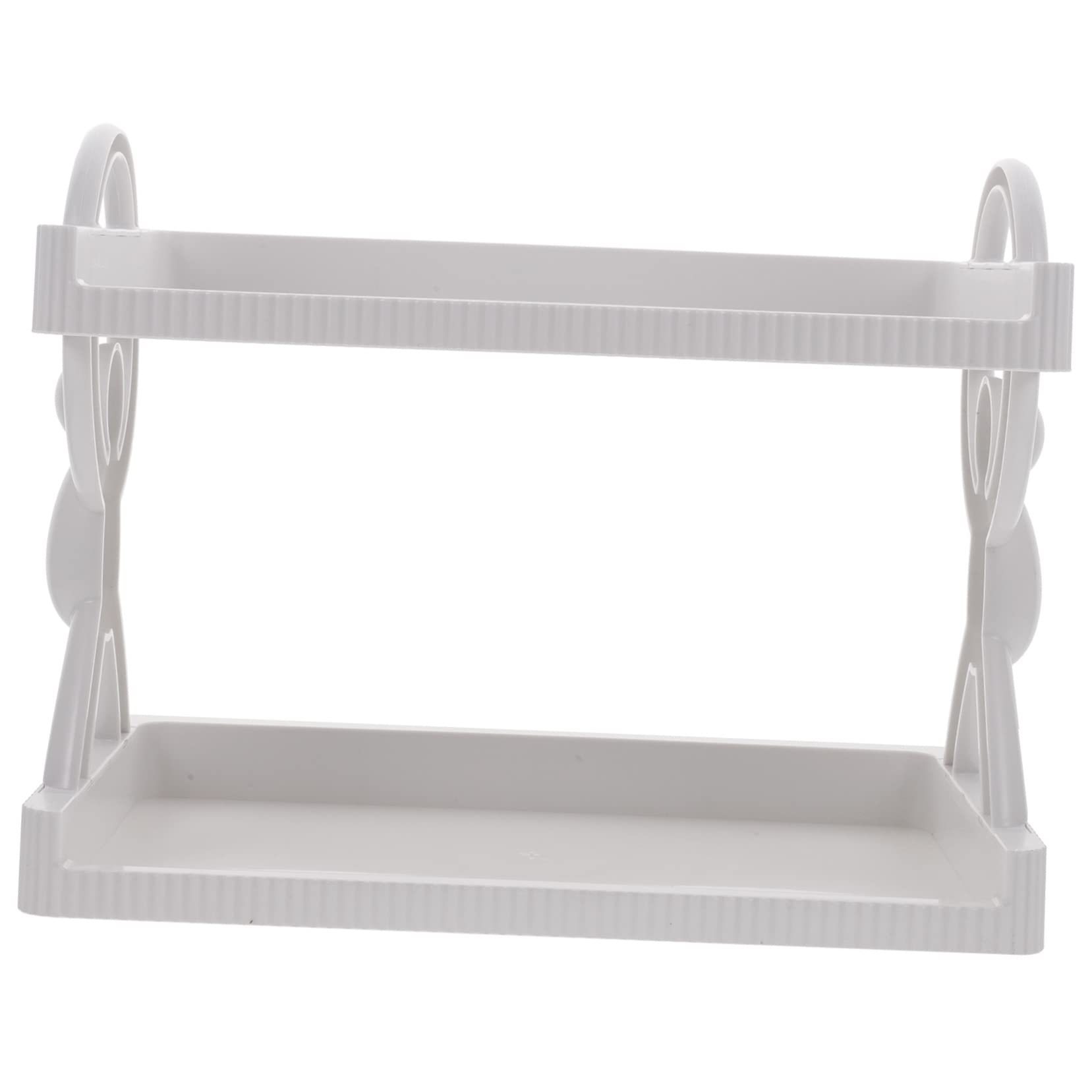 Tofficu Multi-purpose Storage Rack Pp Double Layer White